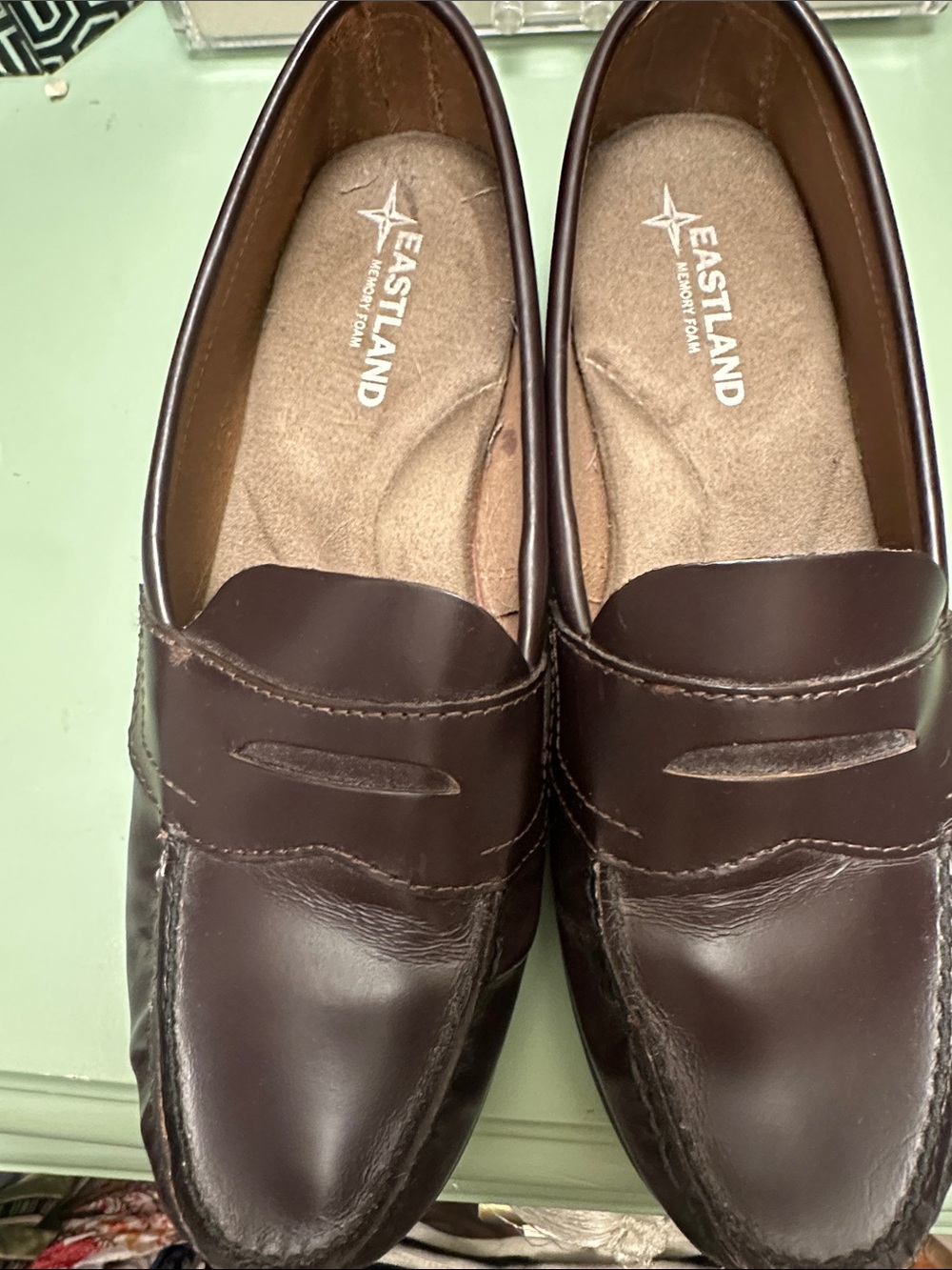 Eastland Chocolate Brown Leather Penny Loafers